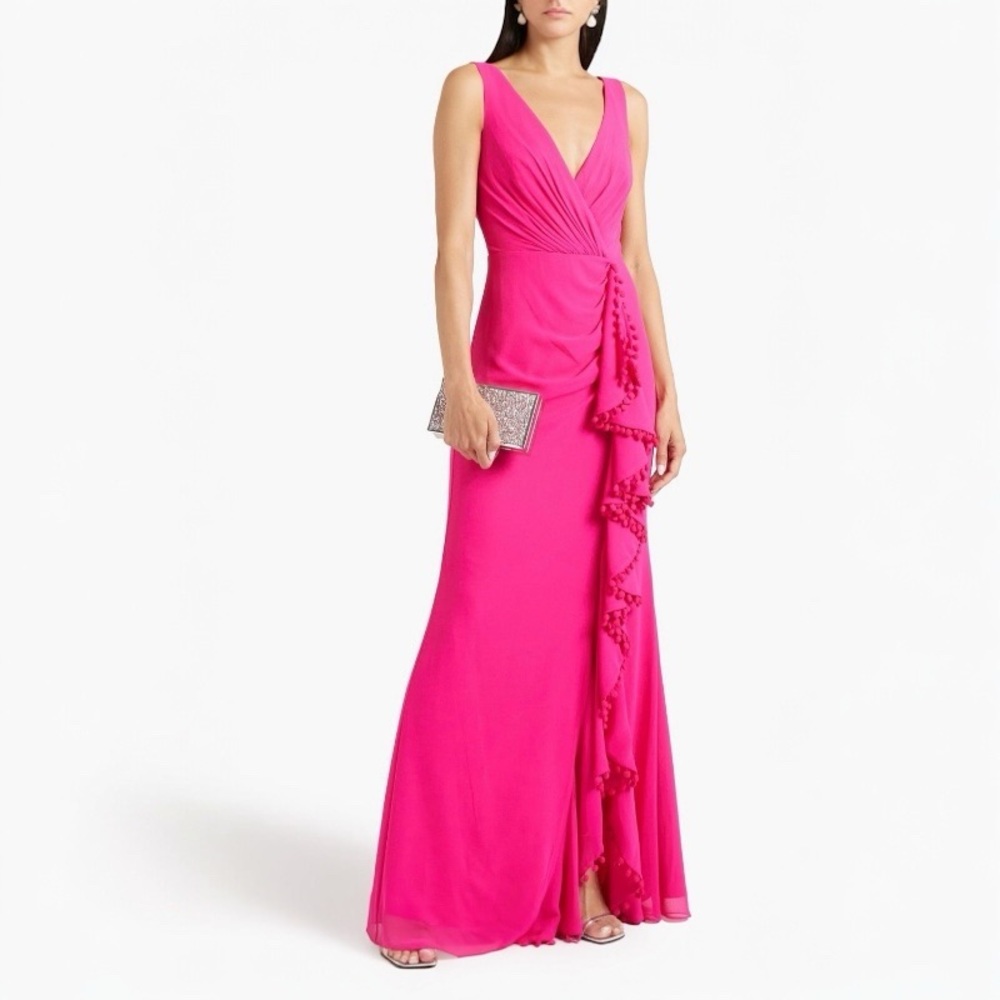 US 12 BADGLEY MISCHKA Pink Cocktail Dress NWT